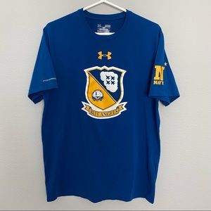 Mens Under Armour Blue Angels Heatgear Loose Fit T-Shirt Size Medium
